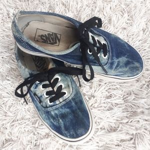 Vans blue tie dye shoes